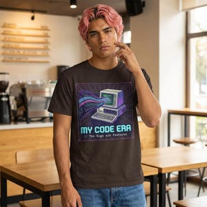 My Code Era T Shirt, Retro Computer, Vaporwave Programmer Tee.Developer Humor Tee, Minimalist Geek Apparel