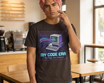 My Code Era T Shirt, Retro Computer, Vaporwave Programmer Tee.Developer Humor Tee, Minimalist Geek Apparel