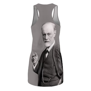 Slip Dress,Freudian Slip Dress,Psychology Dress,Freud Slip Dress,Psychology Clothing,Funny Clothing,Grey Slip Dress Dress image 7