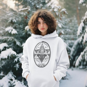 Hermetic Alchemy Unisex Hoodie/Occult Esoteric Wisdom Spiritual Hooded Sweatshirt/Wizard Art Hoodie/Wizard hoodie