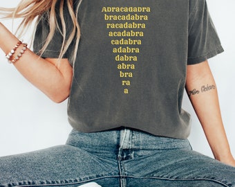 Abracadrabra T shirt UNISEX/Cotton ABRACADABRA Tee/ Abraxas T shirt/Abraxas Gnostic Occult Shirt Esoteric Art/ Vintage Style ABRACADABRA Tee