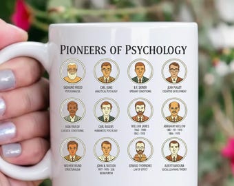 Pioneers of Psychology Mug,psychology Coffee Mug,Psychology pioneers mug, Sigmund Freud mug, Carl Jung mug, Pavlov Skinner mug