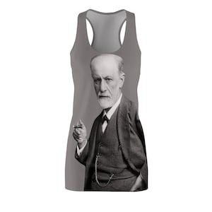 Slip Dress,Freudian Slip Dress,Psychology Dress,Freud Slip Dress,Psychology Clothing,Funny Clothing,Grey Slip Dress Dress image 6