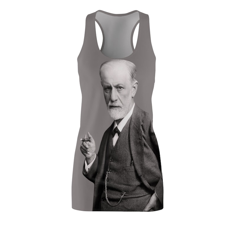 Slip Dress,Freudian Slip Dress,Psychology Dress,Freud Slip Dress,Psychology Clothing,Funny Clothing,Grey Slip Dress Dress image 6
