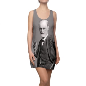 Slip Dress,Freudian Slip Dress,Psychology Dress,Freud Slip Dress,Psychology Clothing,Funny Clothing,Grey Slip Dress Dress image 3