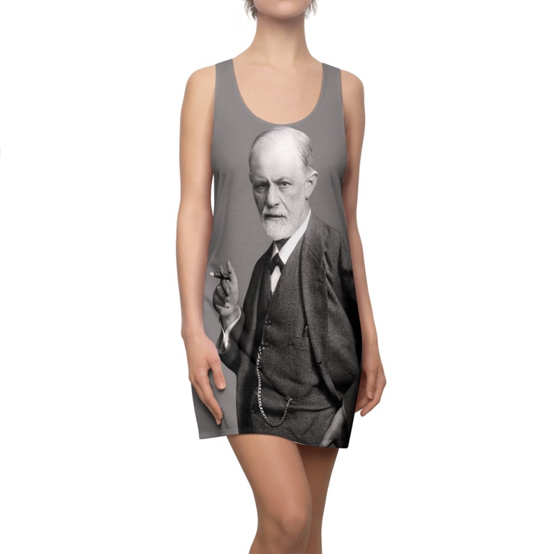 Slip Dress,Freudian Slip Dress,Psychology Dress,Freud Slip Dress,Psychology Clothing,Funny Clothing,Grey Slip Dress Dress image 3