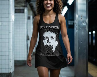 Unknown Pleasures Dress ,Iconic Post Punk Wave Pattern ,Minimalist Dark Wave Aesthetic Clothing,Ian Curtis Inspired Apparel
