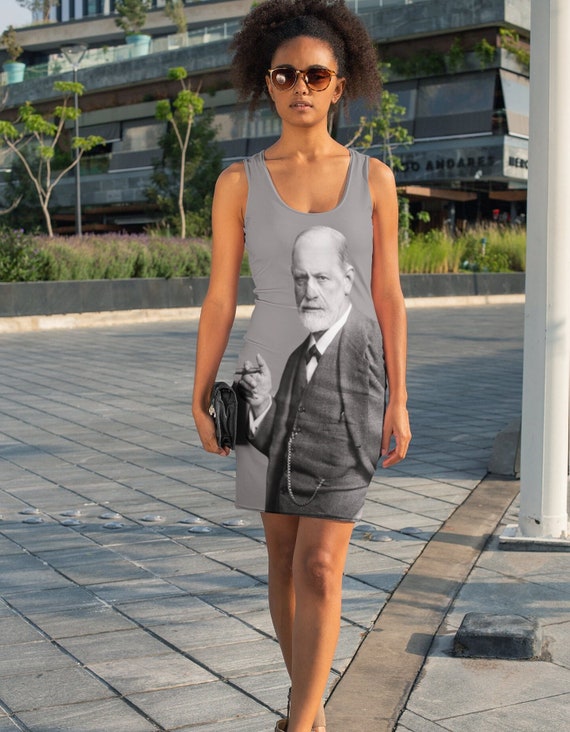 Slip Dress,freudian Slip Dress,psychology Dress,freud Slip Dress,psychology  Clothing,funny Clothing,grey Slip Dress Dress - Etsy
