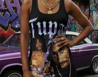 Hip hop dresser, Womens Tupac Clothing, Lf Hip Hop Tee, Women's Tupac Tee, Distressed T-shirt Dress, tupac shirt dress, hip hop dress