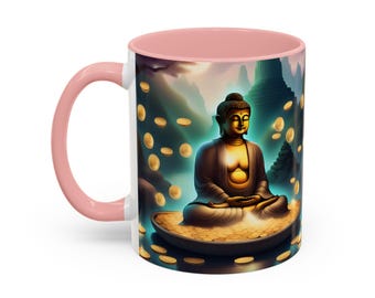 Buddha Coffee Mug, Zen Tea Cup, Meditation Gift, Mindfulness Drinkware, Spiritual Present