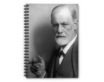Sigmund Freud Spiral Notebook/Psychology school notebook/Gift for mental health counselor/gift psychology students/for graduated psychology
