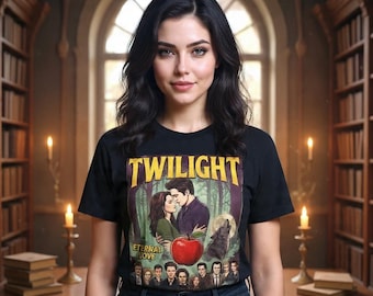 Twilight Saga Fan shirt,Eternal Love Vampire Shirt,Aesthetic vampire Tee,Edward and Bella ,Team Edward , Forbidden Romance Book Lover Gift
