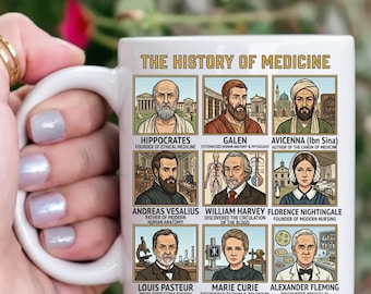 Great Masters of Medicine Mug - Historical Healthcare Legends Gift for Doctors, Nurses & Med Students - Clinical Excellence Office Decor