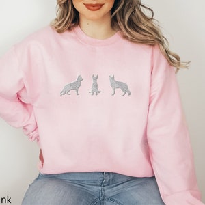 Embroidered German Shepherd Sweatshirt that features 3 embroidered German Shepherds.