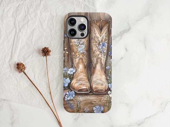 Western Cowgirl iPhone Case, Cowboy Boots Phone Case, Cute Country Tough Phone Case, Rustic Cowgirl Gift, Western Aesthetic iPhone Cover
