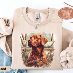 Vintage Fox Red Lab Duck Hunting Sweatshirt