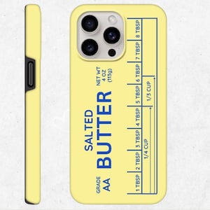 Étui de téléphone au beurre salé, coque de téléphone résistante au beurre salé, étui de protection pour iPhone 15, 14, 13, 12, 11 et Galaxy S23, S22, S21, cadeau amusant pour un ami