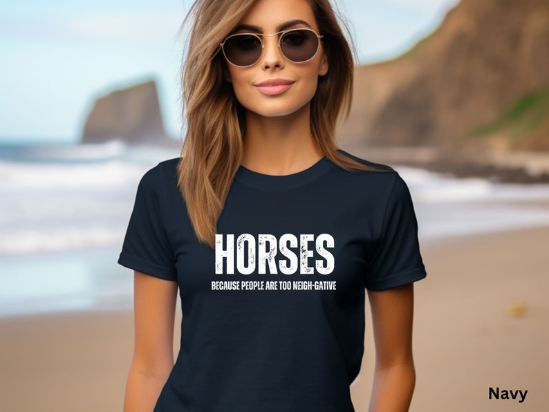 Horse Lover Shirt, Gift for Horse Lovers shirt, Equestrian horse shirt gift, Horse tshirt with quote, Gift For Horse Owner, country shirt Navy