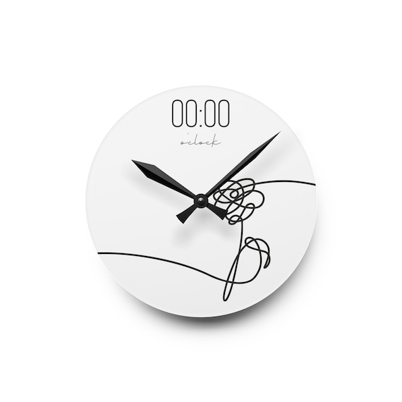 ACRYLIC BTS インテリア時計 CLOCK 子供部屋 82×32C&J（株)アクリルクロック 幾何学デザイン壁掛け時計 インテリア時計