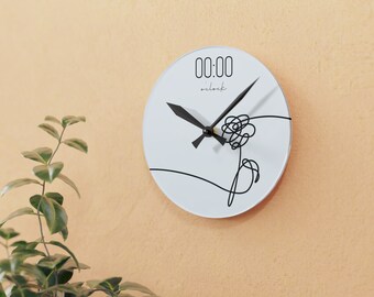 インテリア時計 BTS ACRYLIC CLOCK BTS Clock, Acrylic Wall Clock, Bangtan Sonyeondan Clock, Zero O