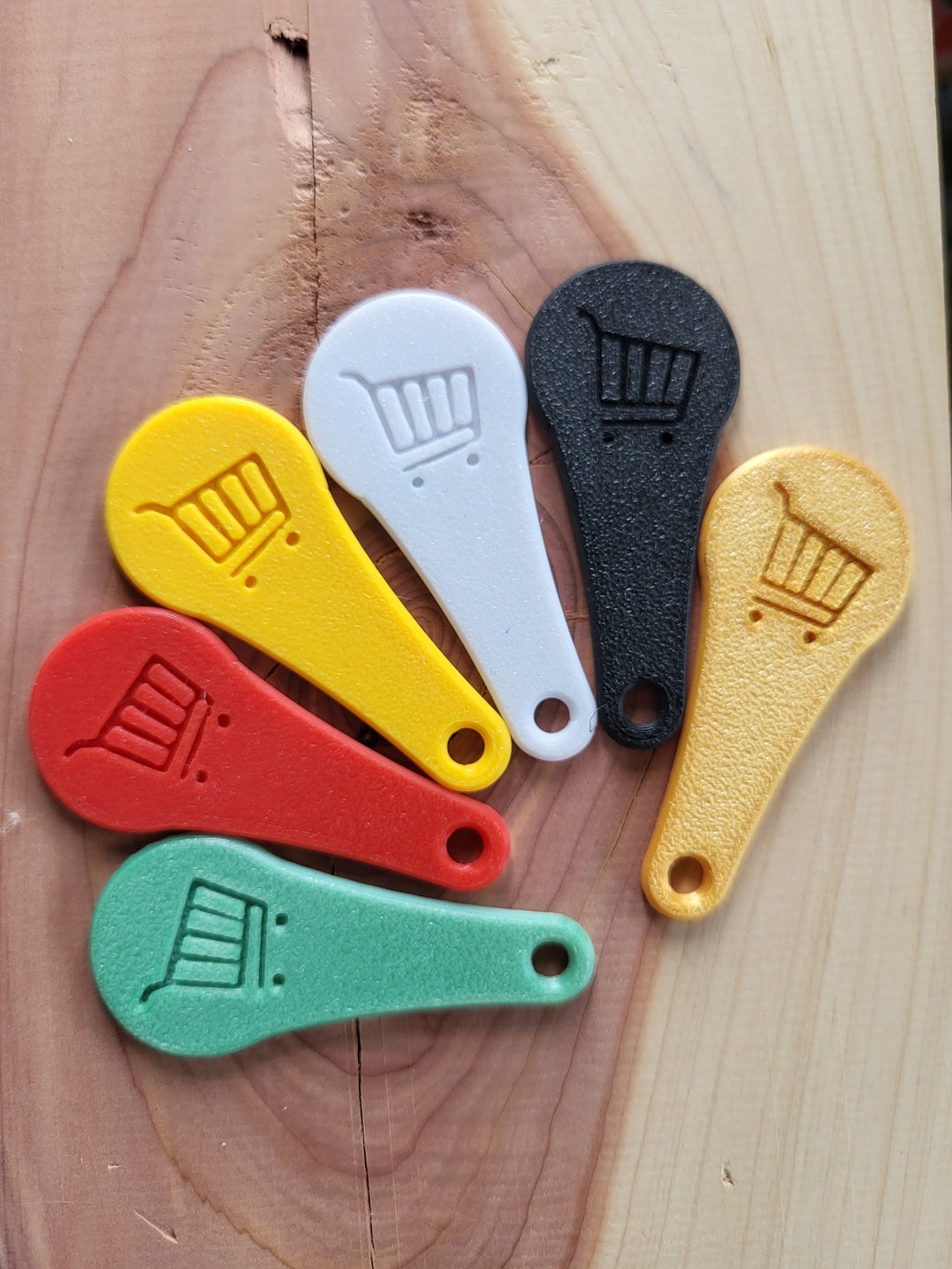 TRIGGI Einkaufswagenlöser – Abziehbarer Chip Mit Eishockey-Motiv – Aus Edelstahl, Beidseitiger Druck, Epoxidbeschichtet