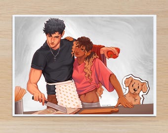 Catalina Alvarez and Jean Moreau Cooking | AFTG | Art Print