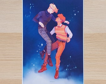 Andrew and Neil Dark Academia AU | AFTG | Art Print