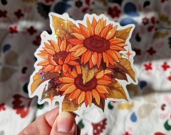 Sunflowers | Holographic Vinyl Sticker