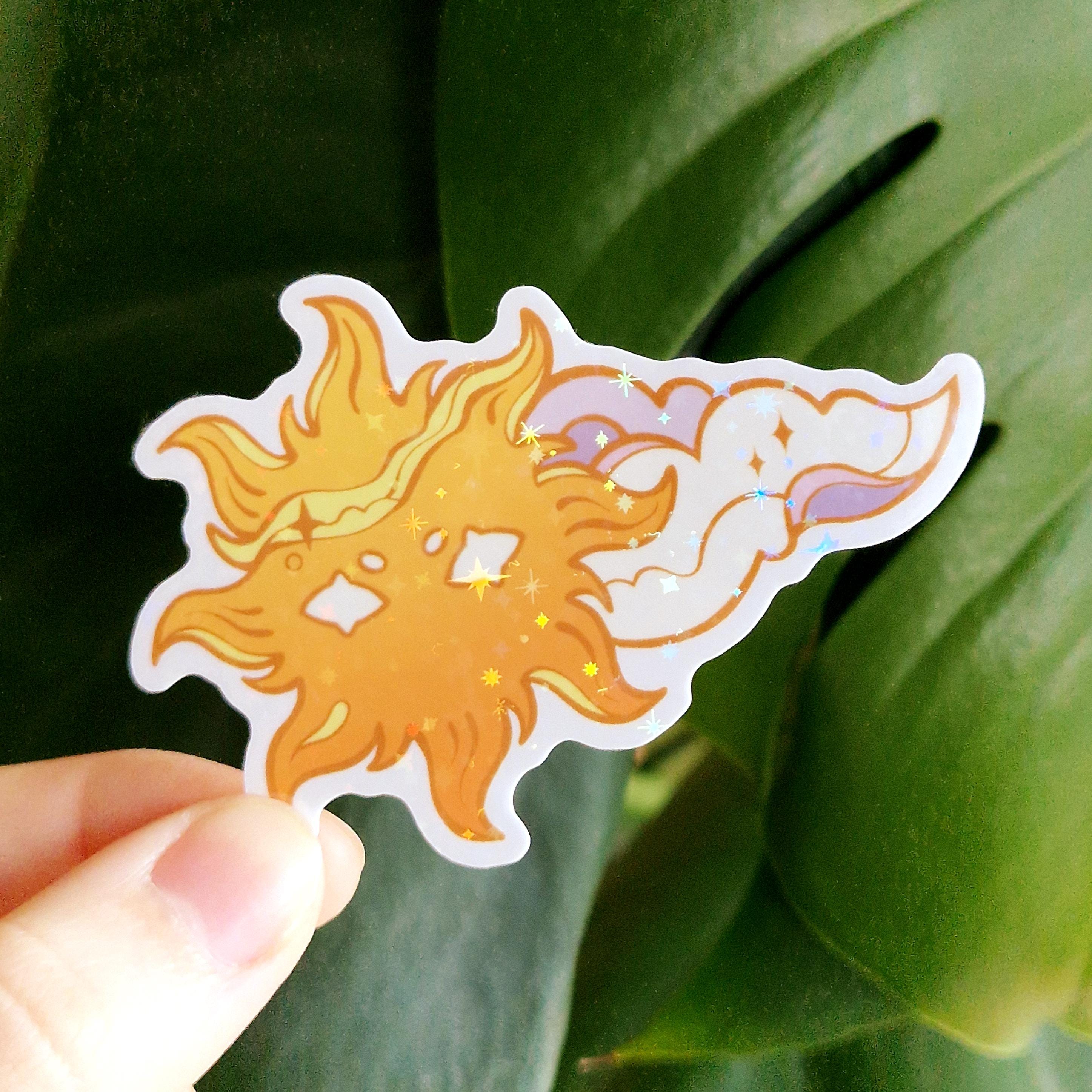 The Sun Sticker The Sun | Holographic Vinyl Sticker - Etsy