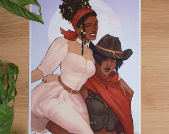 Mel & Sevika Cowgirls (Arcane) Art Print