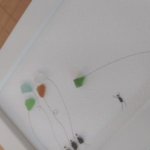 Framed Sea Glass Family Art | Landscape Coastal Housewarming Pebble Wall Decor Gift imagem 7