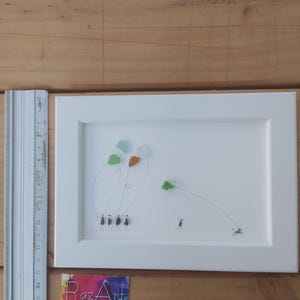 Framed Sea Glass Family Art | Landscape Coastal Housewarming Pebble Wall Decor Gift imagem 5