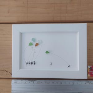 Framed Sea Glass Family Art | Landscape Coastal Housewarming Pebble Wall Decor Gift imagem 6