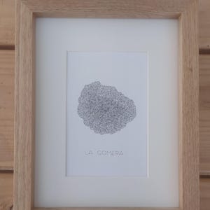 Wordart baguettes décoratives La Gomera | Klein eiland | Canarische Eilanden | Décoration de baguette | Dimensions du papier peint : 17 x 22 cm