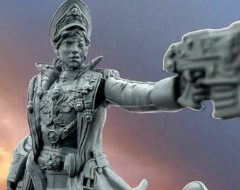 3D Printed Female Officer by 3DArtGuy Miniatures