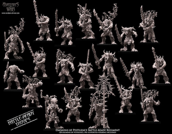 3D Printed Demons of Pestilence by Avatars of War - Etsy