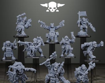 3D Printed Orkaz Scrappers by StationForge Miniatures