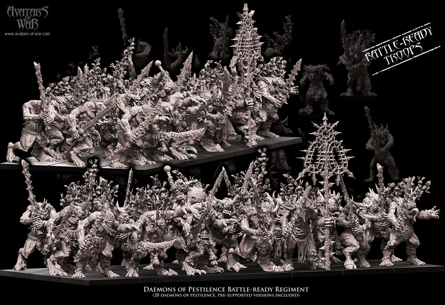3D Printed Demons of Pestilence by Avatars of War - Etsy
