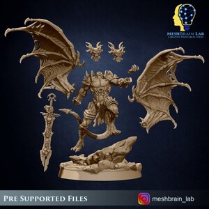 3d Printed Aamon, Daemon Lord of the Abyss by Meshbrain Labs - Etsy