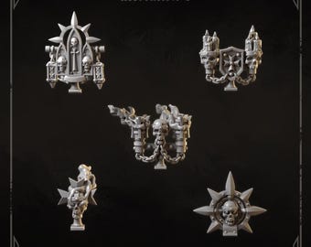 3d Printed Eternal Crusaders Backpack Decorations by Greytide Studio