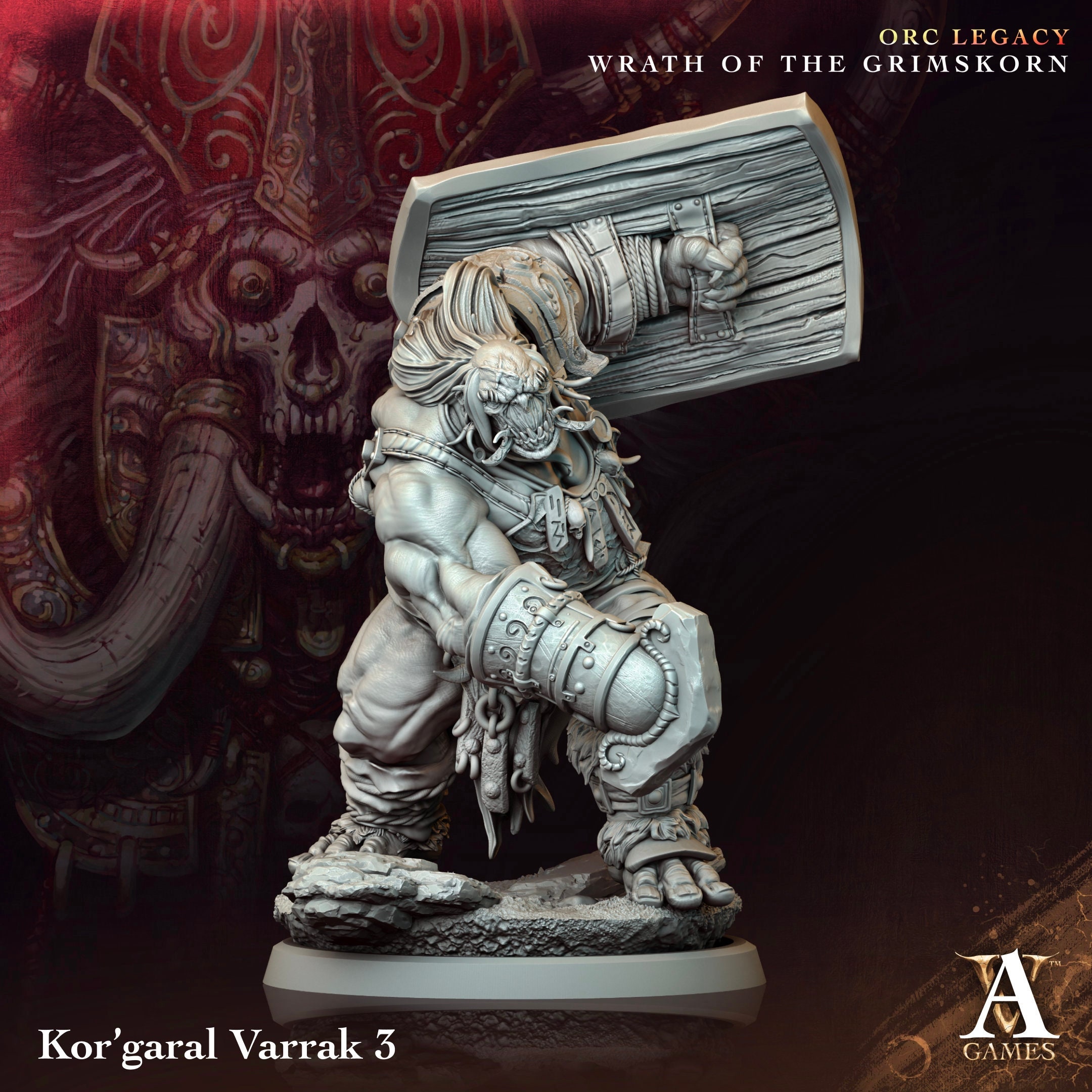Varrak 3D Printed Kor'garal Varrak by Archvillain Games - Etsy