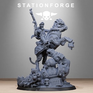 3D Printed GrimGuard Cavalry Captain by StationForge Miniatures