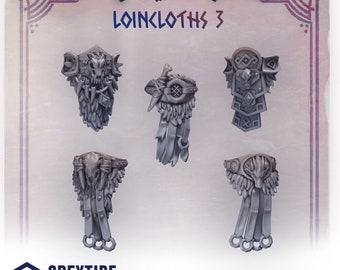 3d Printed Primal Hounds Loincloths #3 x10 by Greytide Studio