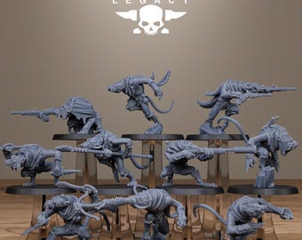 3D Printed Rotfang Assassins by StationForge Legacy Miniatures