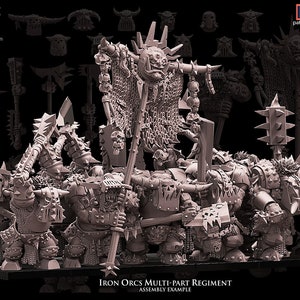 3D printed Iron Orc Regiment x8 by Avatars of War