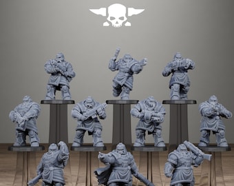 3D Printed GrimGuard Skull Wardens by StationForge Miniatures