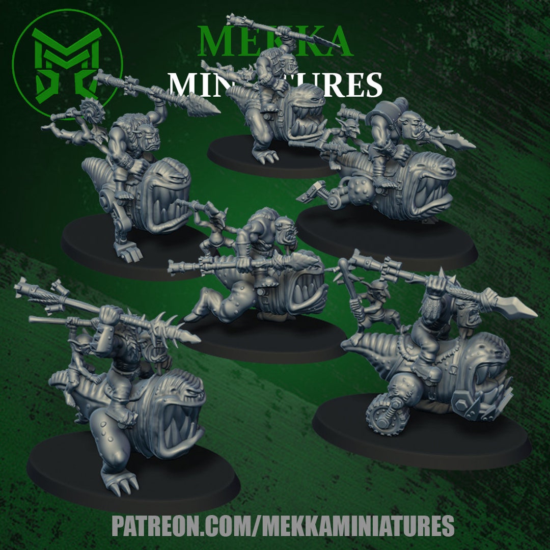 3d Printed Orc Chompa Riders by Mekka Miniatures - Etsy
