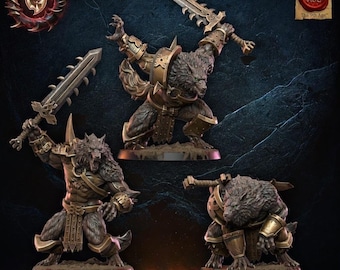 3D Printed Bloodfang Lycan Regiment x3 by Lost Kingdom Miniatures