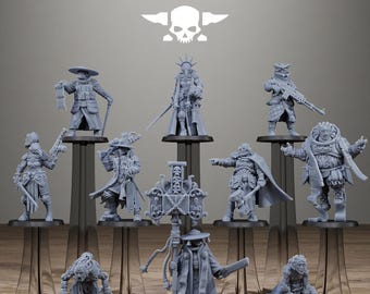 3D Printed GrimCorp Stragglers by StationForge Miniatures