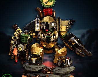 3d Printed Big Boss in Mega Armor by Mekka Miniatures